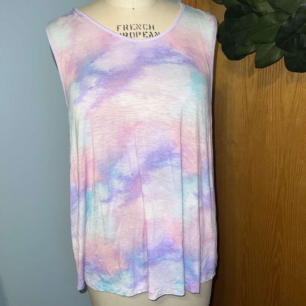 Koolaburra by UGG Womens Tie Dye Tank Top XL‎ Pink Purple Blue Sleeveless
